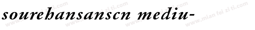 sourehansanscn mediu字体转换